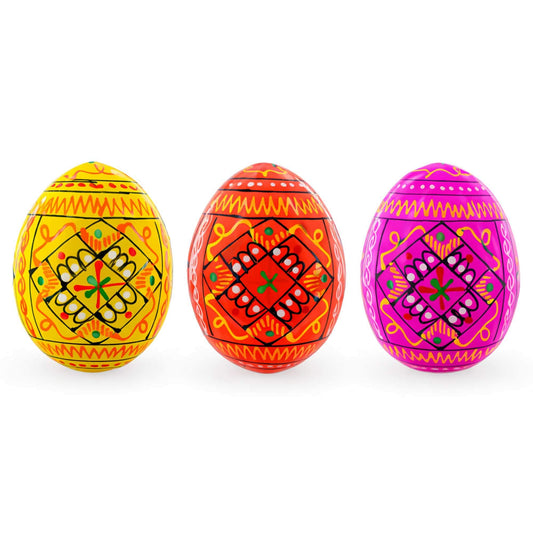 a group of colorful eggs