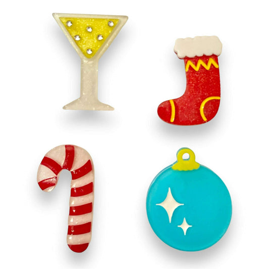 a group of christmas ornaments