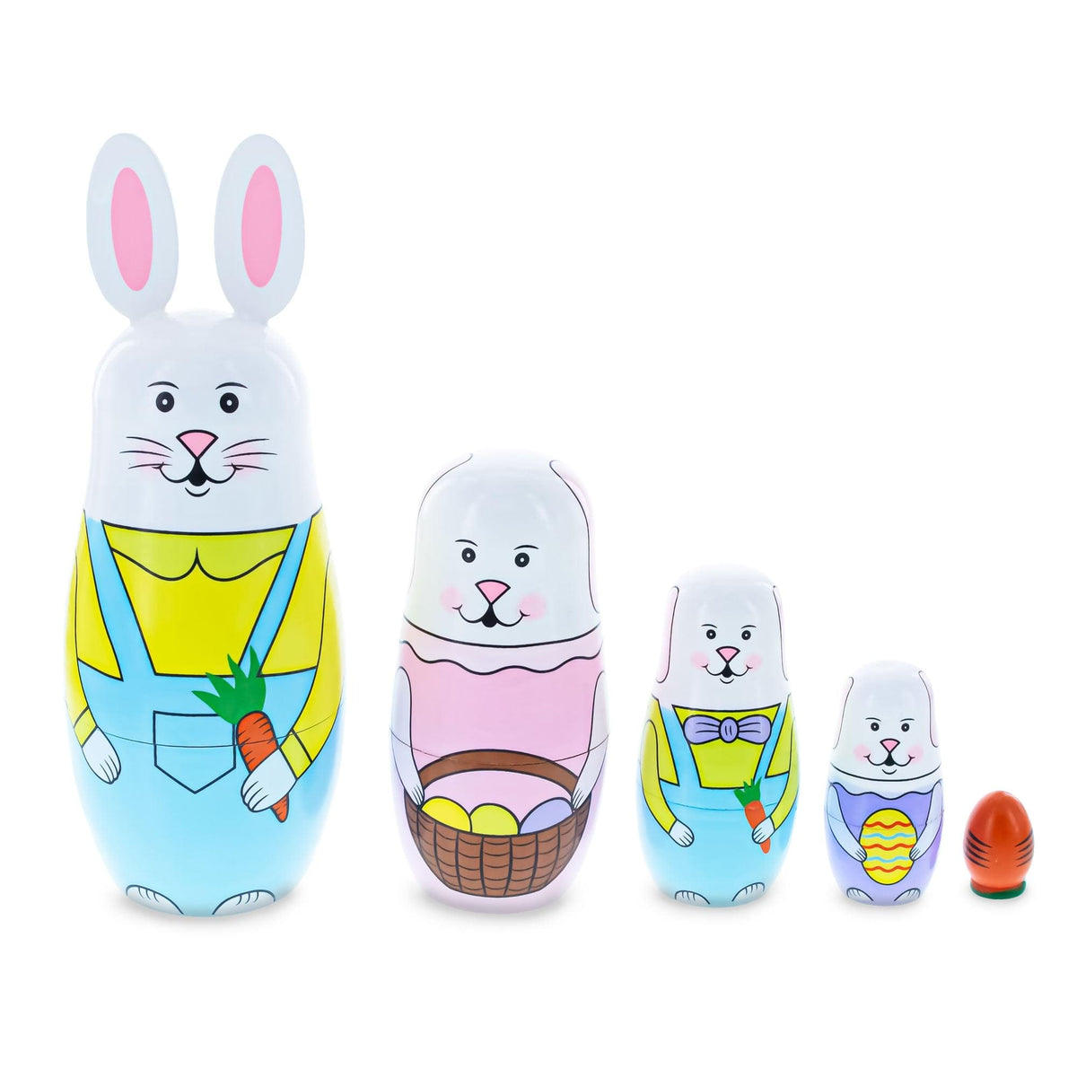 a group of bunnies with eggs