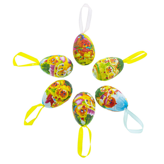 a group of easter eggs