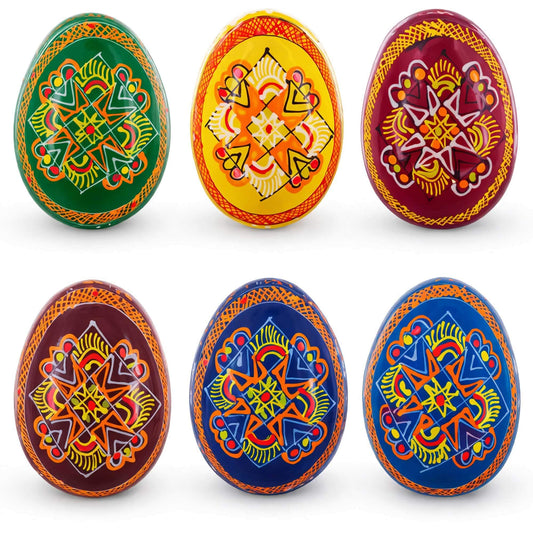 a group of colorful eggs