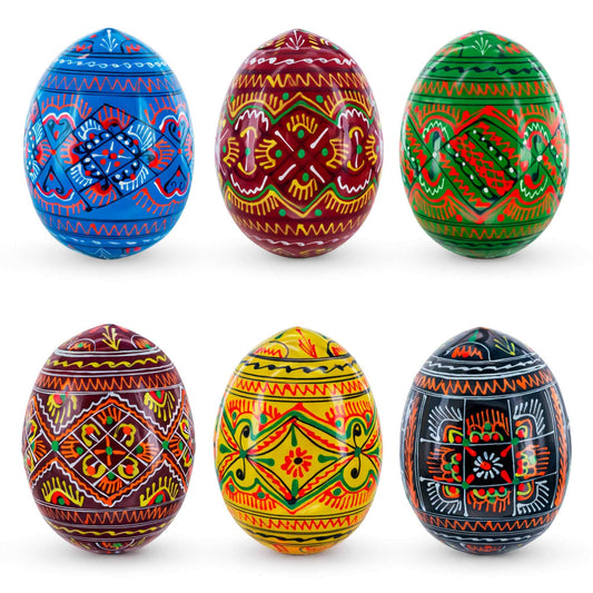 a group of colorful eggs