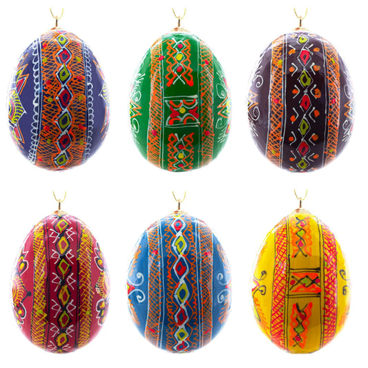 a group of colorful eggs