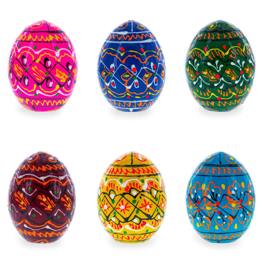 a group of colorful eggs