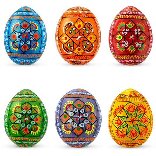 a group of colorful eggs