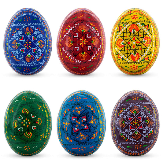 a group of colorful eggs