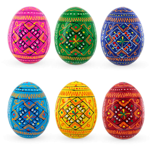 a group of colorful eggs