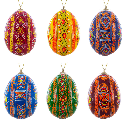 a group of colorful eggs
