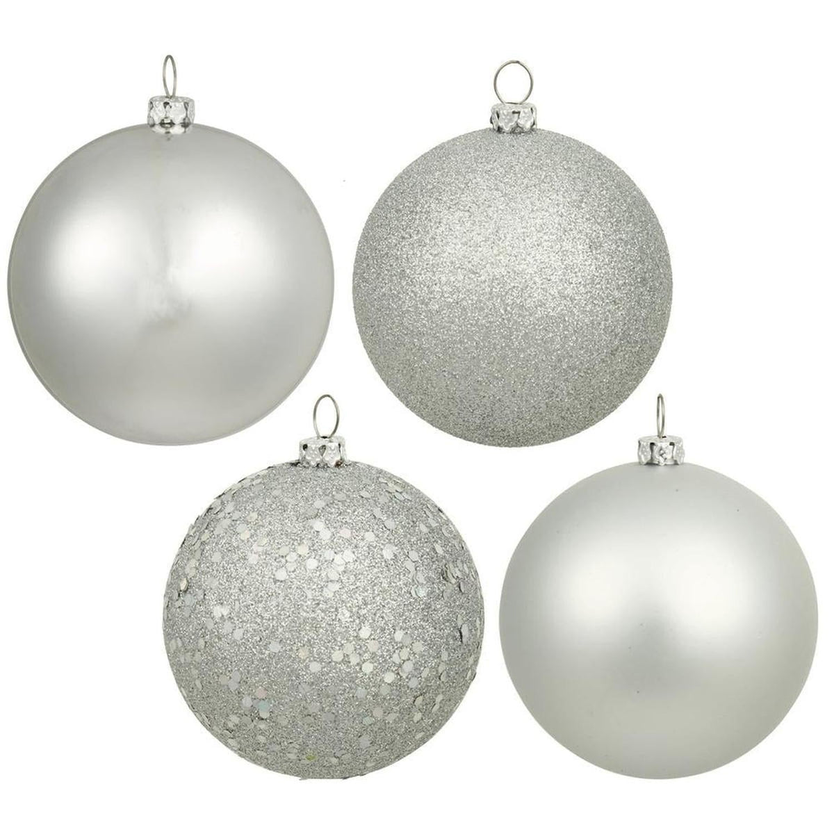 Silver Christmas Ball Ornament Assortment (Set of 20)