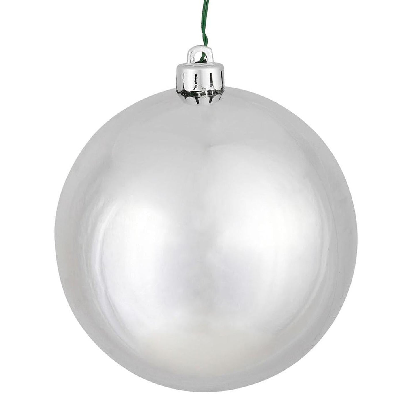 Silver Shiny Ball Christmas Ornaments (6 pack)