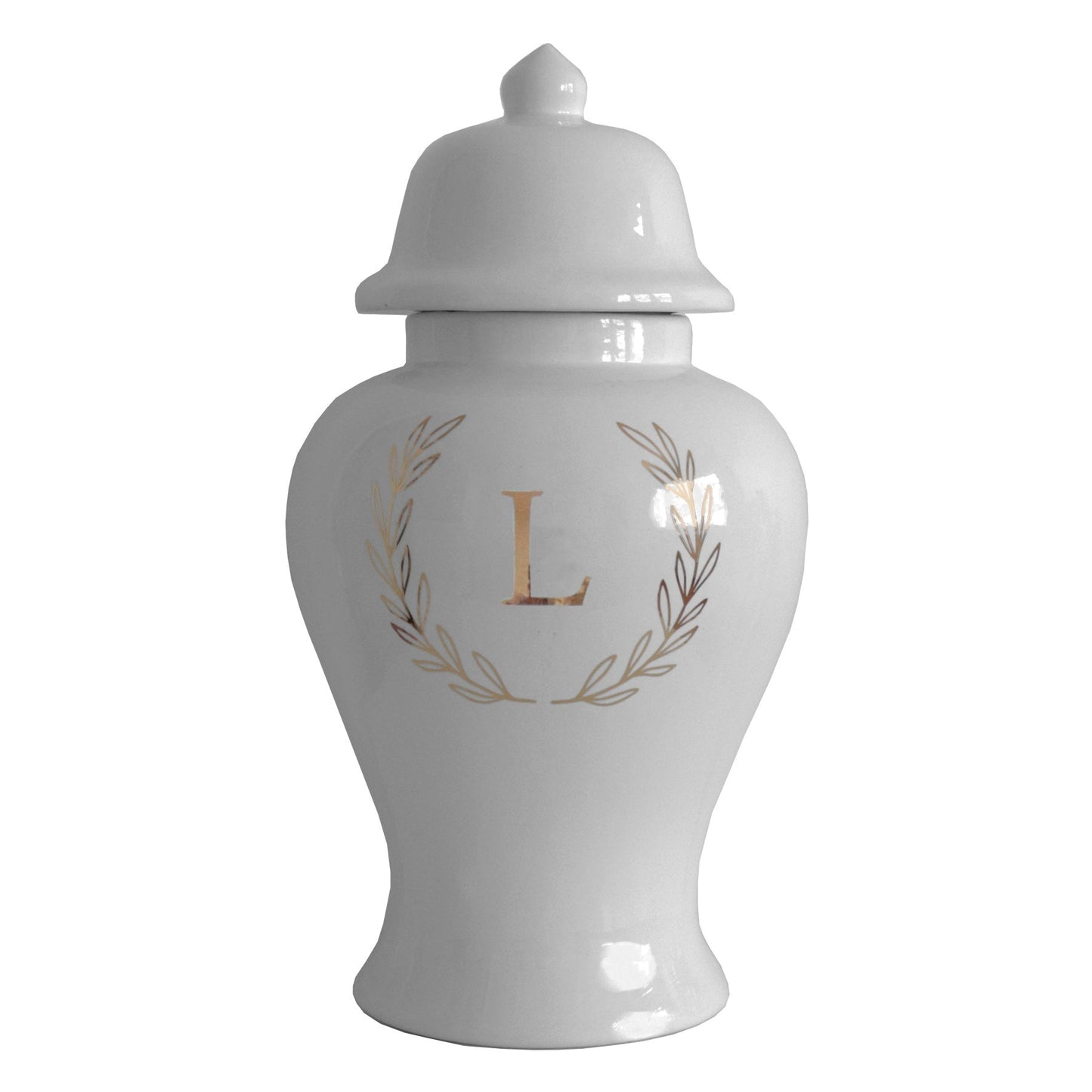 Single Letter Laurel Wreath Monogram in 16 Colors