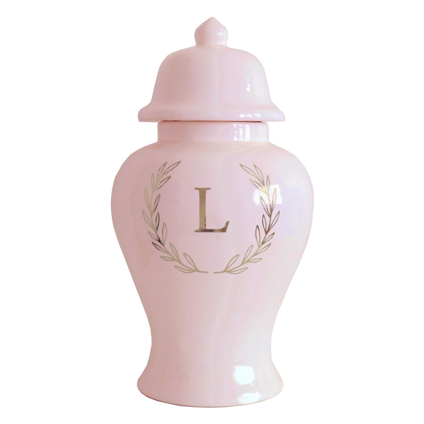 Single Letter Laurel Wreath Monogram in 16 Colors