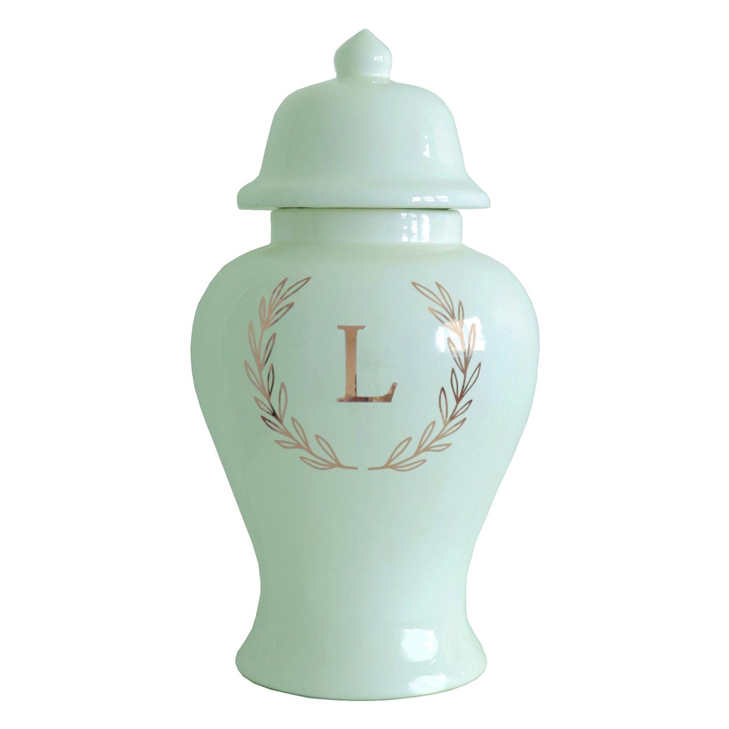 Single Letter Laurel Wreath Monogram in 16 Colors