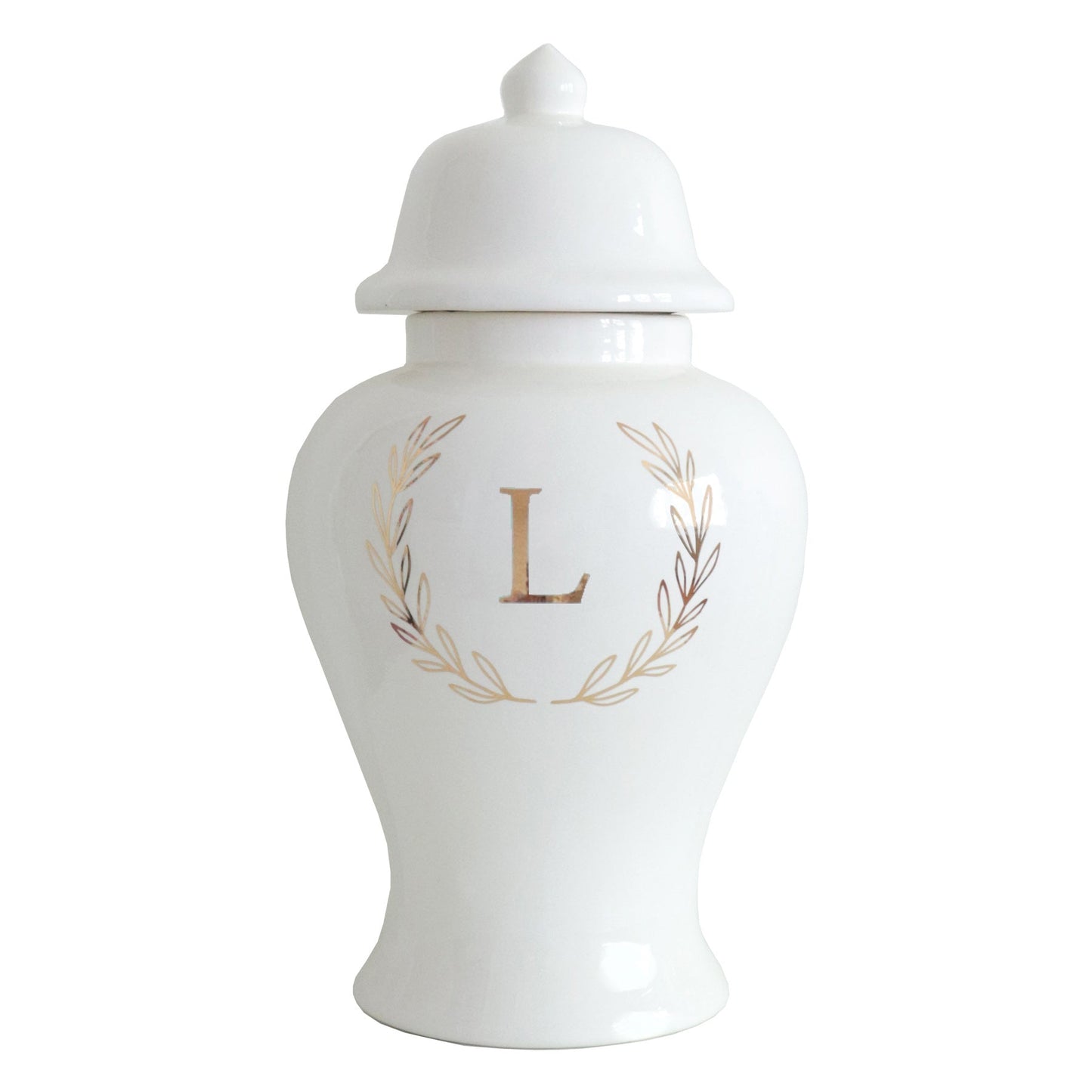 Single Letter Laurel Wreath Monogram in 16 Colors