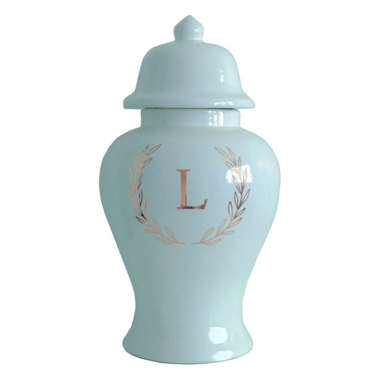 Single Letter Laurel Wreath Monogram in 16 Colors