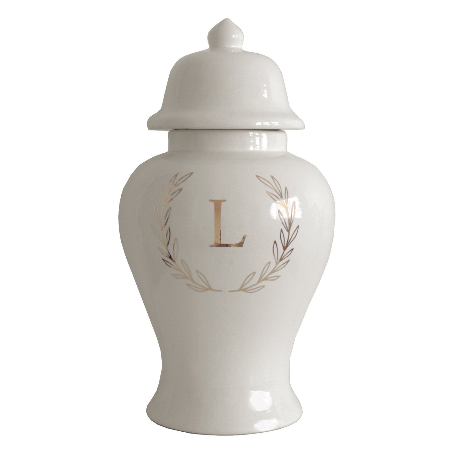 Single Letter Laurel Wreath Monogram in 16 Colors