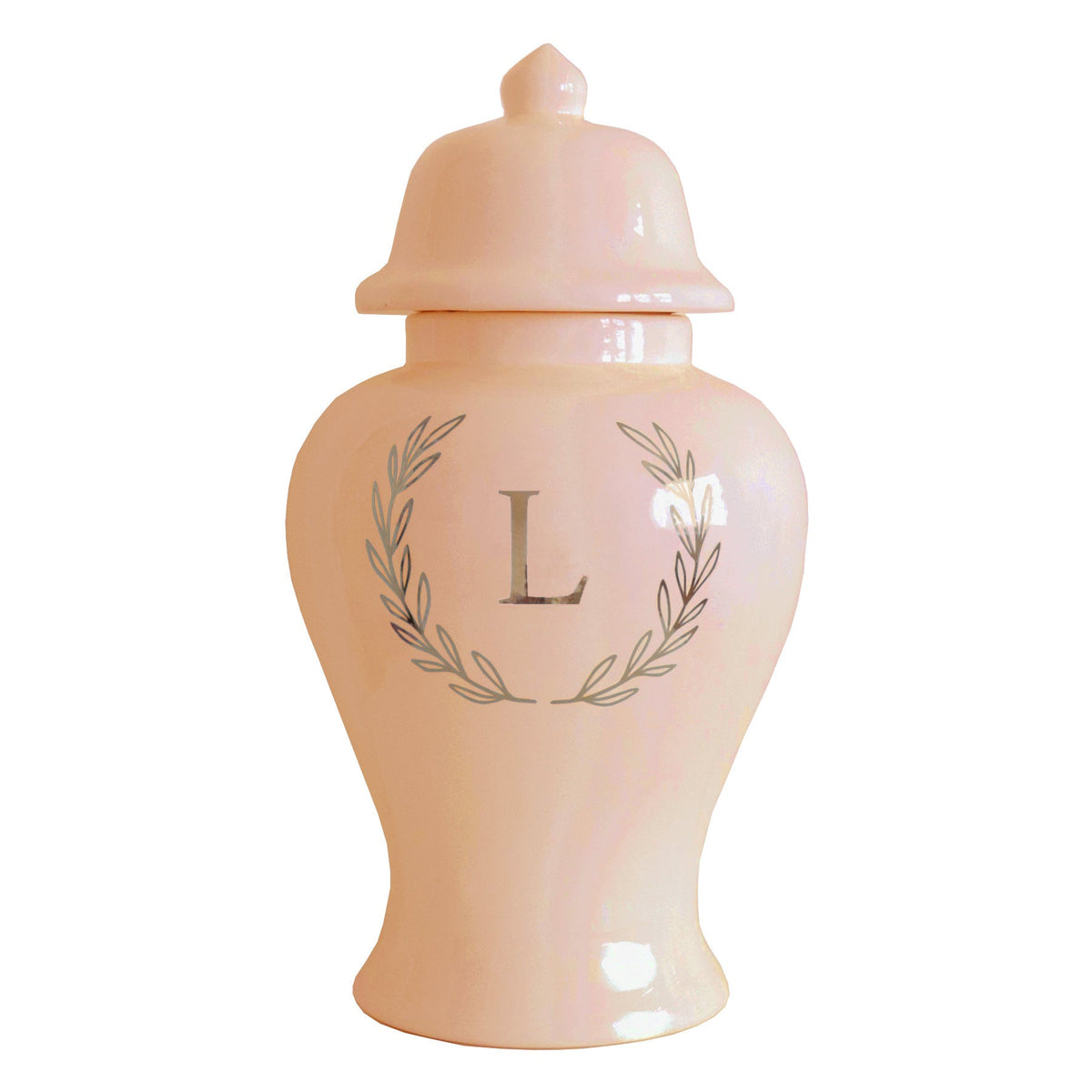 Single Letter Laurel Wreath Monogram in 16 Colors