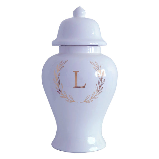 Single Letter Laurel Wreath Monogram in 16 Colors
