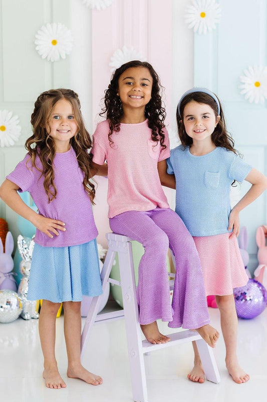 SALE Sky Blue Scrunchy Pocket Tee