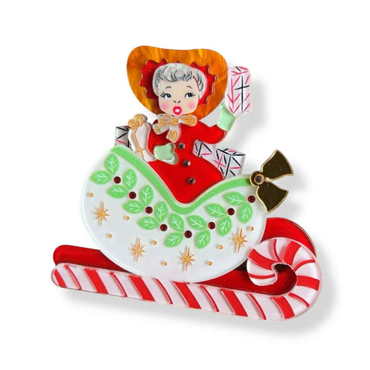 a christmas ornament on a sleigh