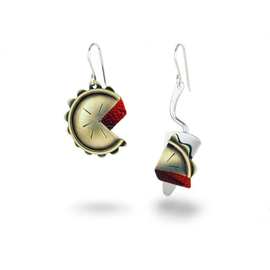 Slice of the Pie Earrings by Chickenscratch
