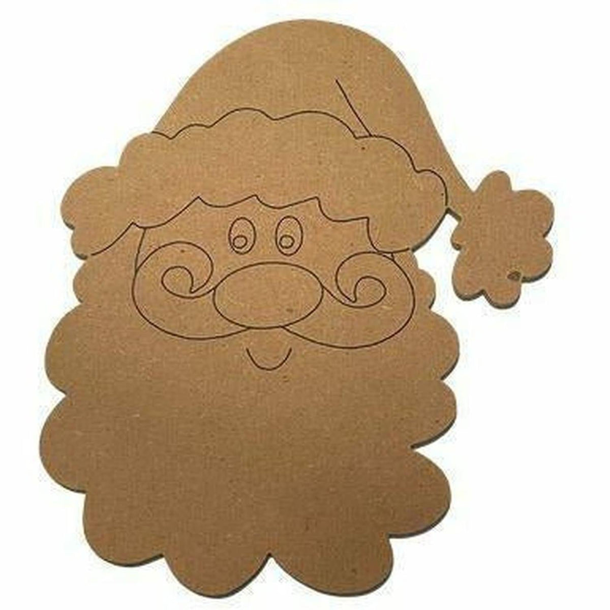Smiling Santa Unfinished Wood Cutout