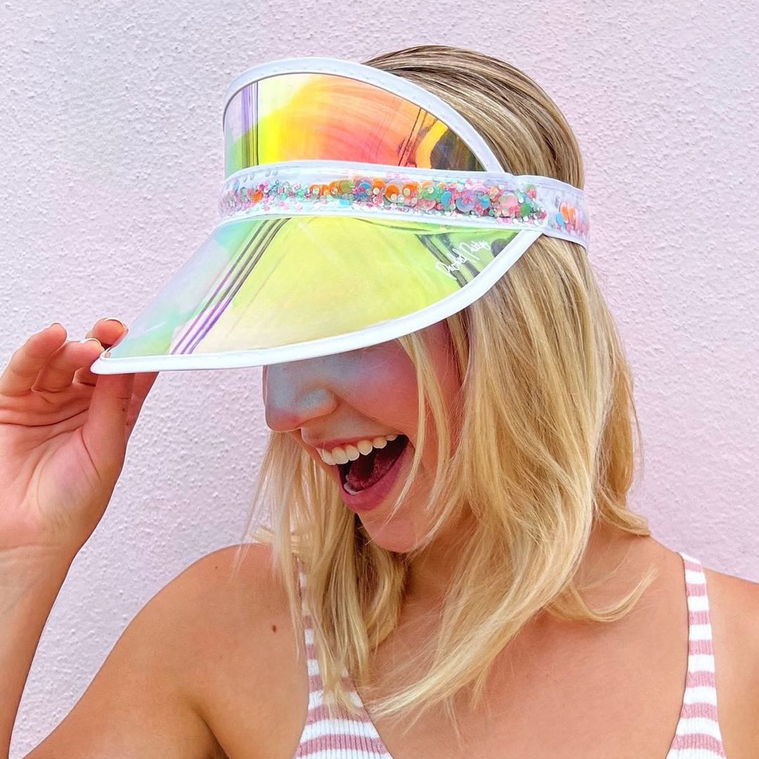 Confetti Sun Visors (Set of 2)