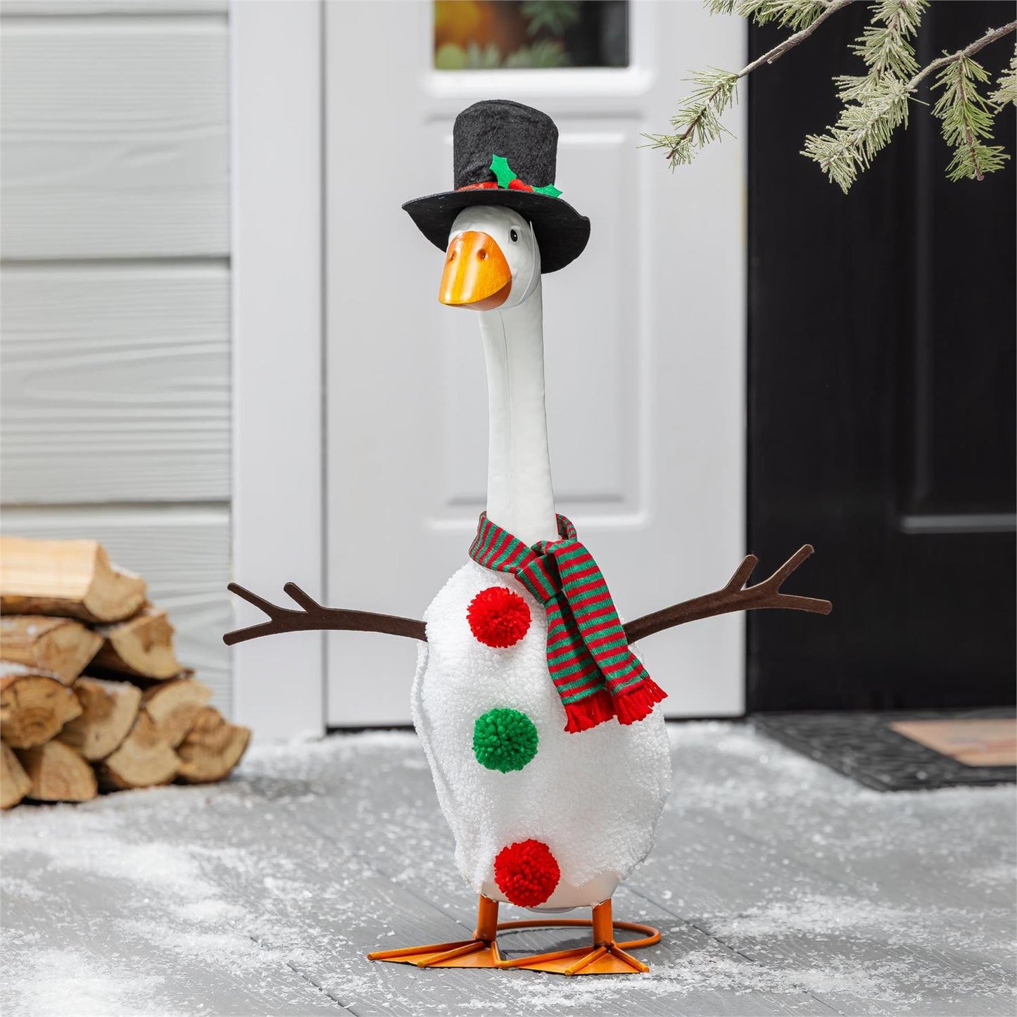 Snowman Porch Goose Outfit
