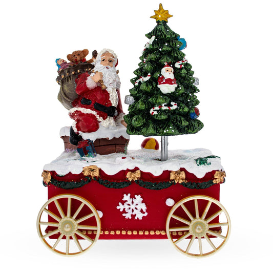 a red and white christmas train