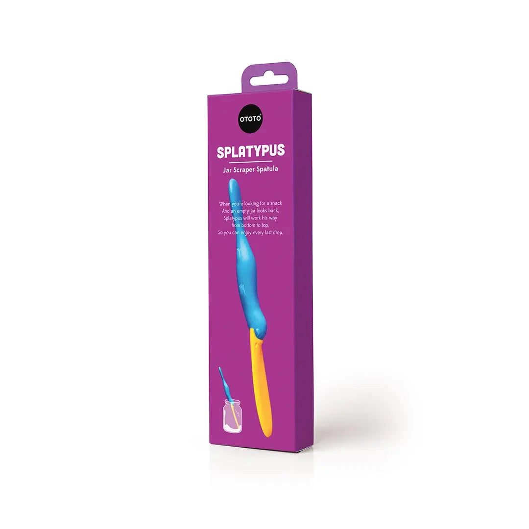 a purple box with a blue and yellow object