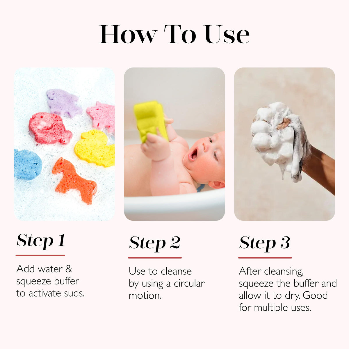a step by step instructions for a baby