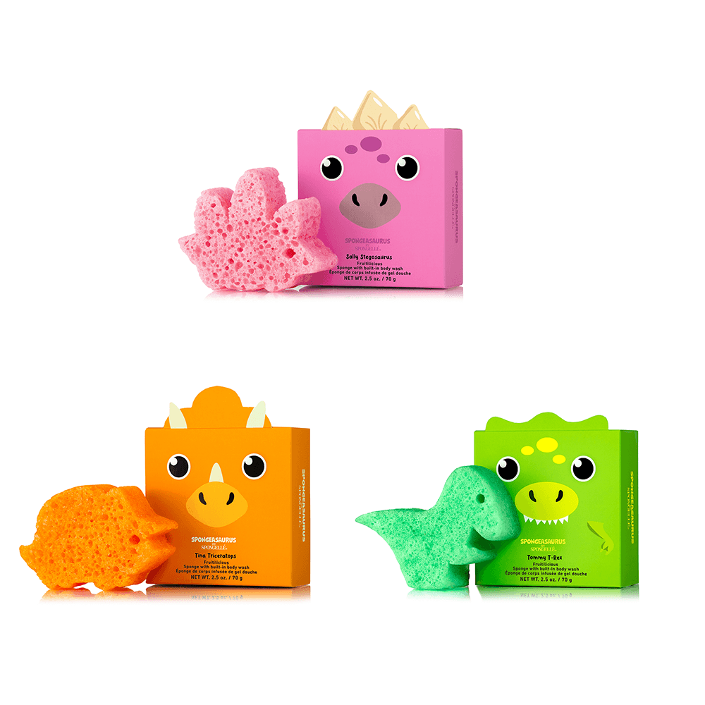 a group of sponges in different colors