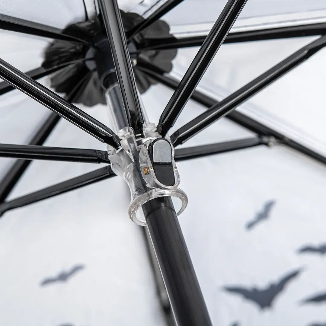 a close up of an umbrella