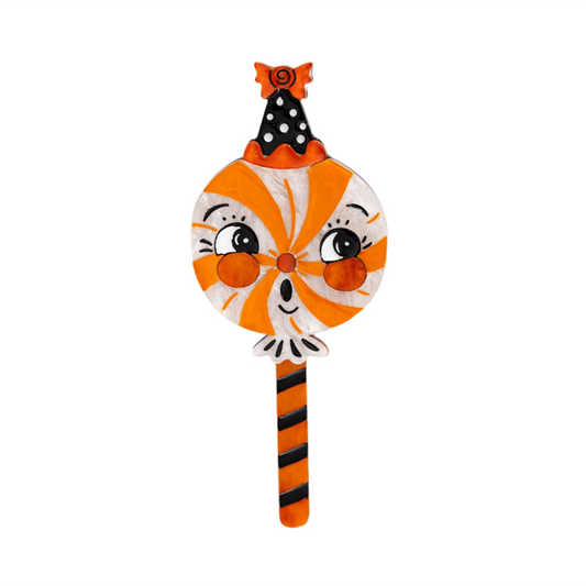 a lollipop with a hat on it