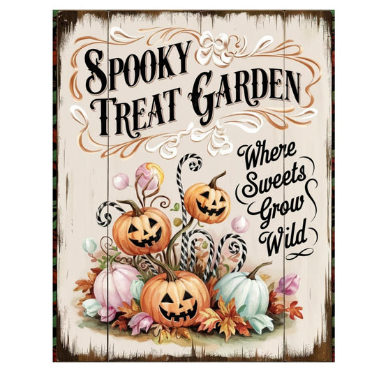 Spooky Treat Garden Halloween Sign