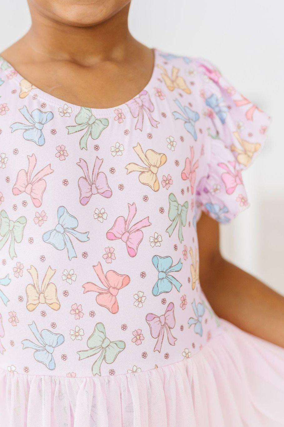 a close up of a girl's dress