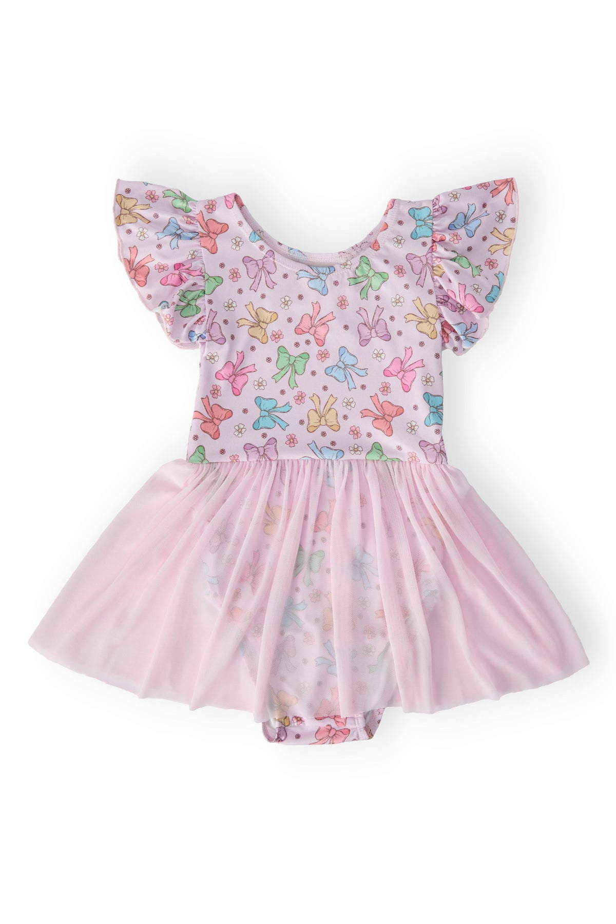 a pink dress with butterflies and a tutu