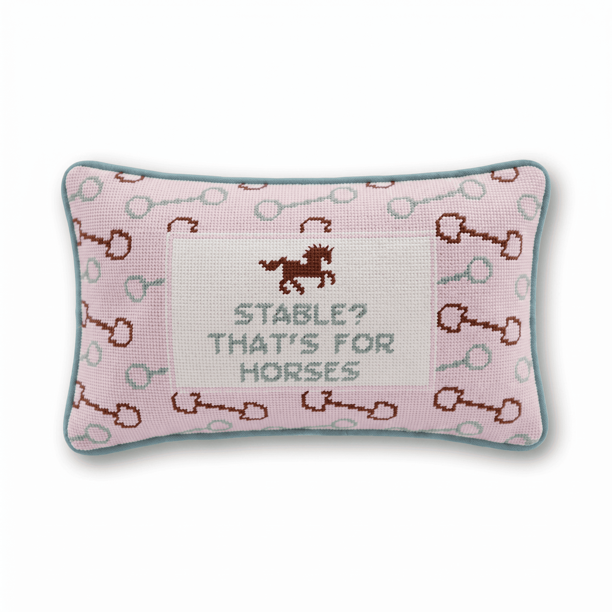 Stable Needlepoint Pillow
