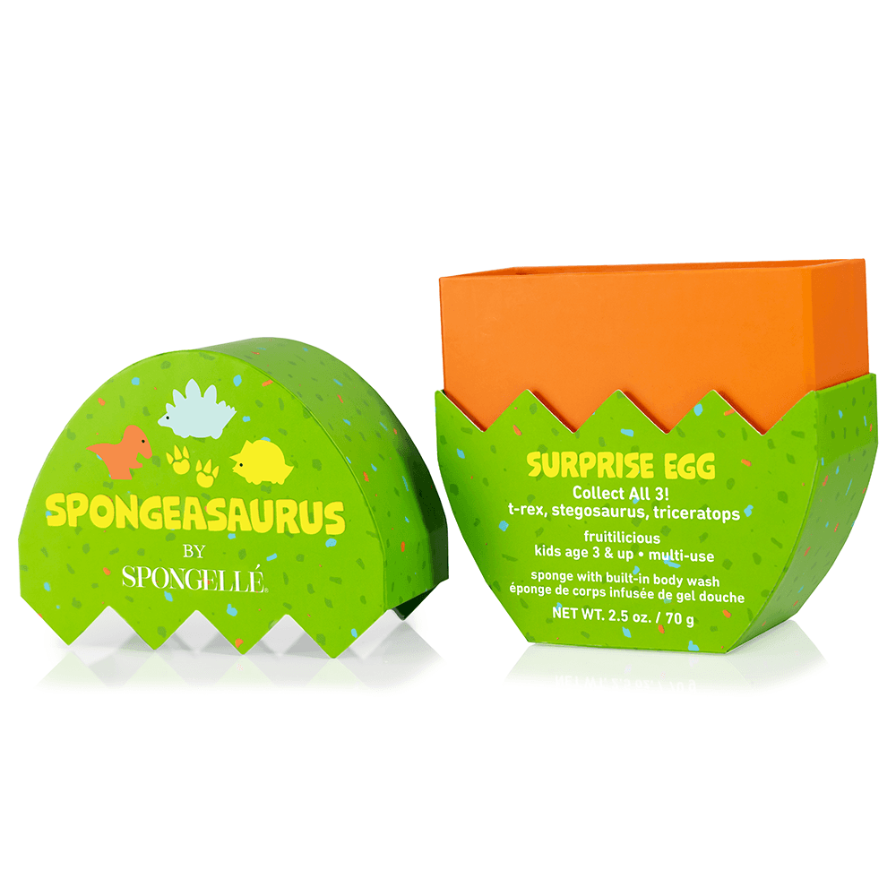 a green box with an orange egg inside
