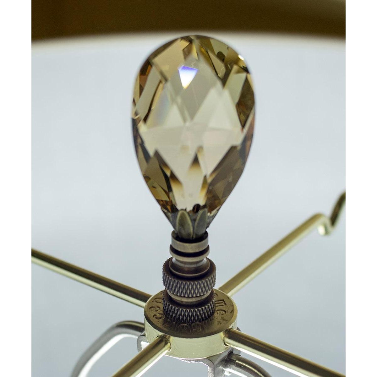 a crystal on a lamp
