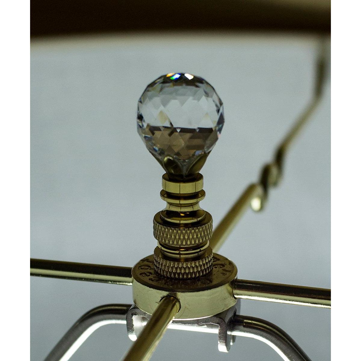 a crystal ball on a metal object