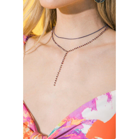 BEADED Y NECKLACE