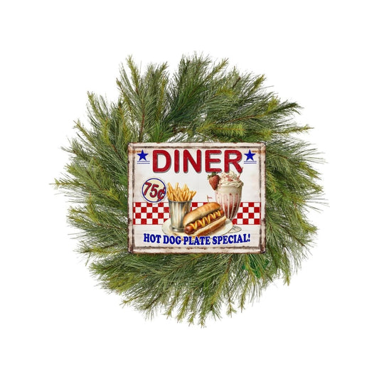 Summer Diner Hot Dog Special Sign