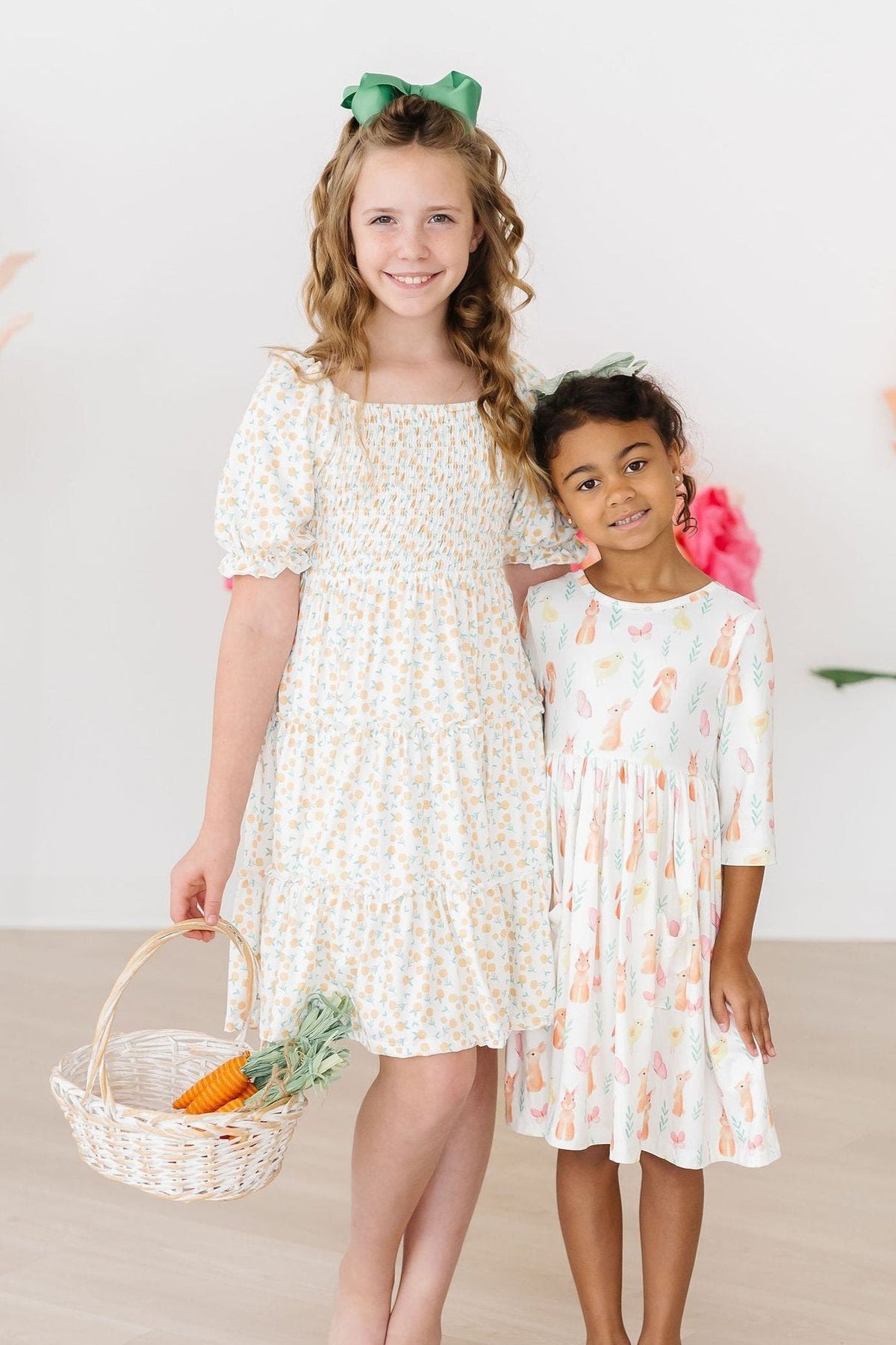 two girls posing for a picture