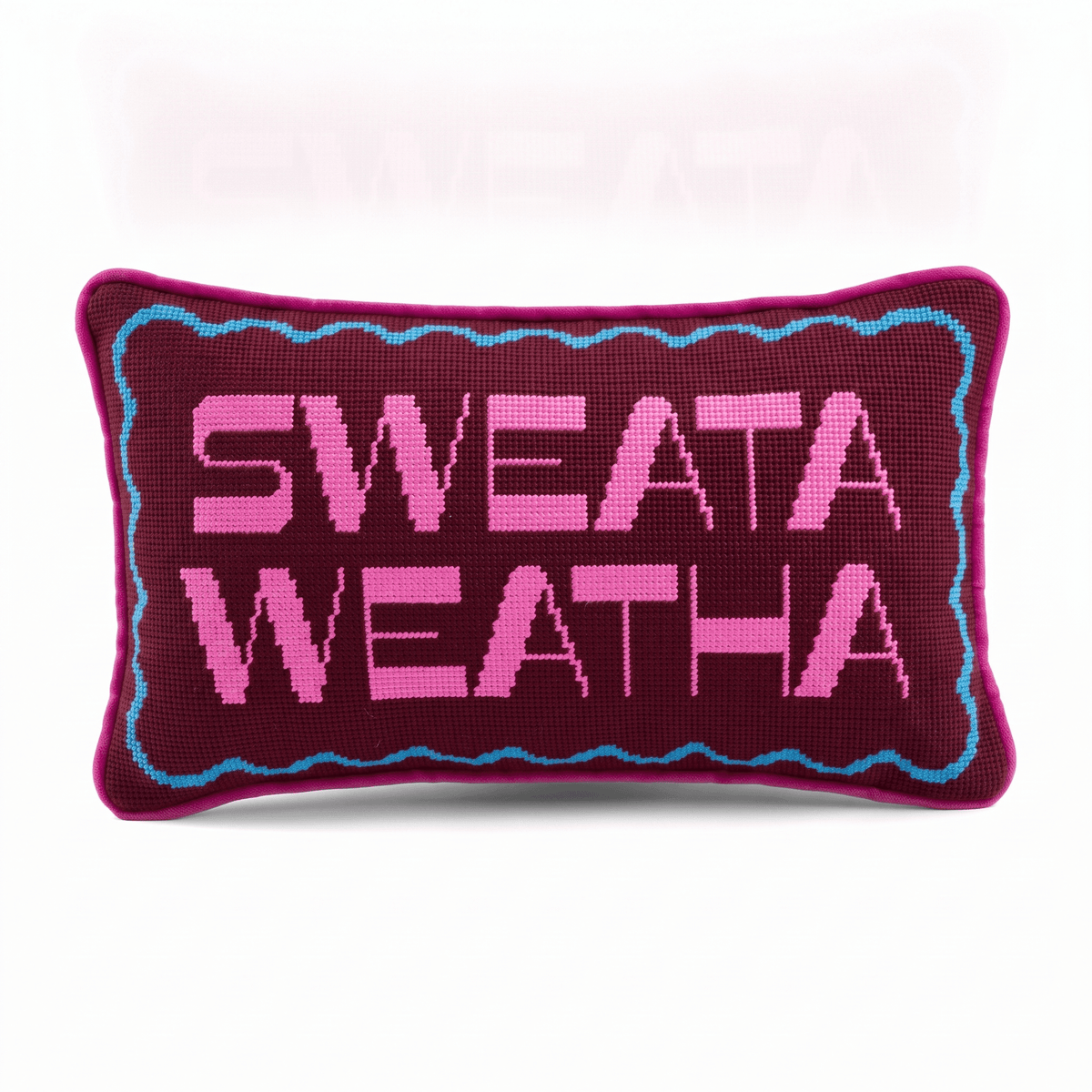 Sweata Weatha Needlepoint Pillow