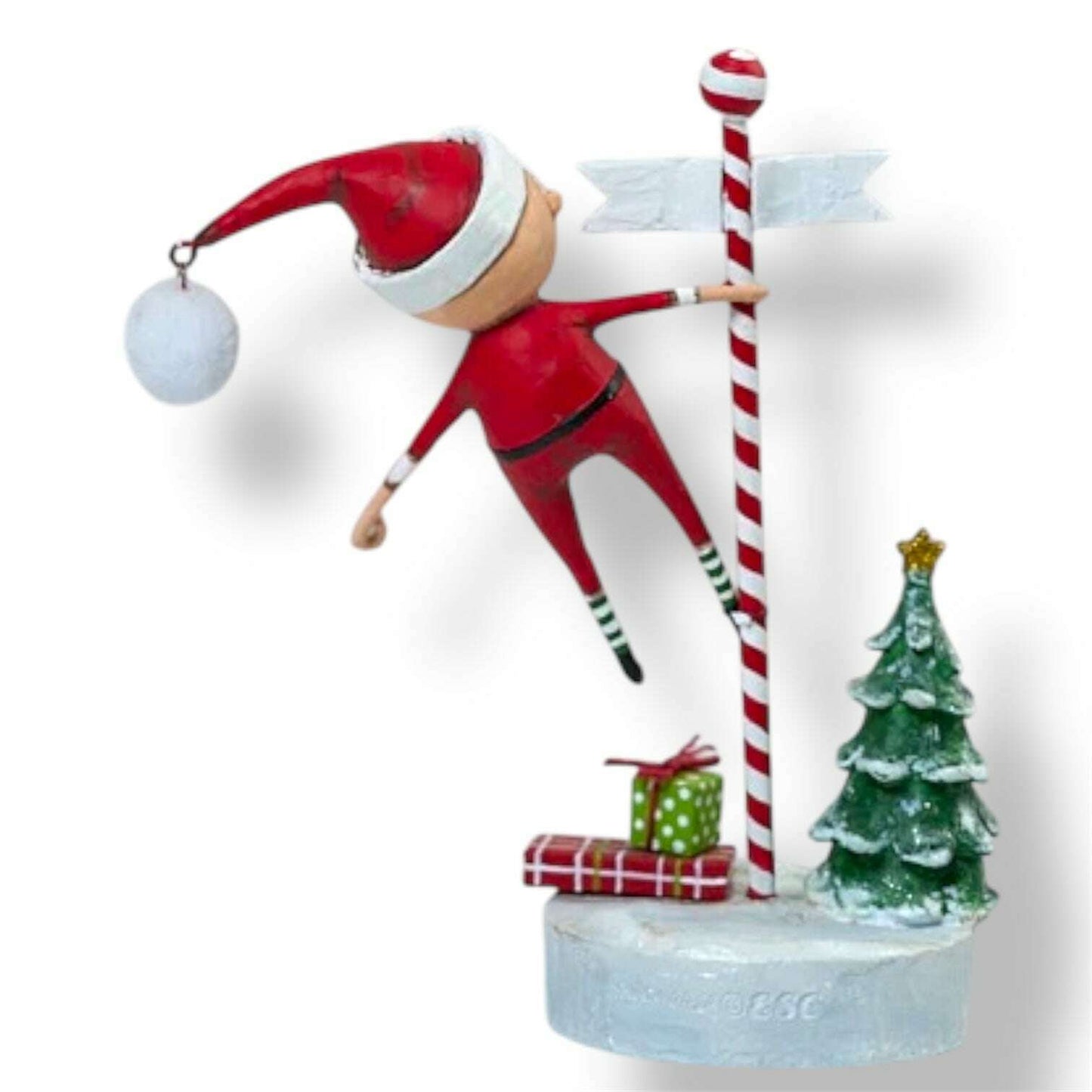 Swinging into Christmas Santa Figurine by Lori Mitchell