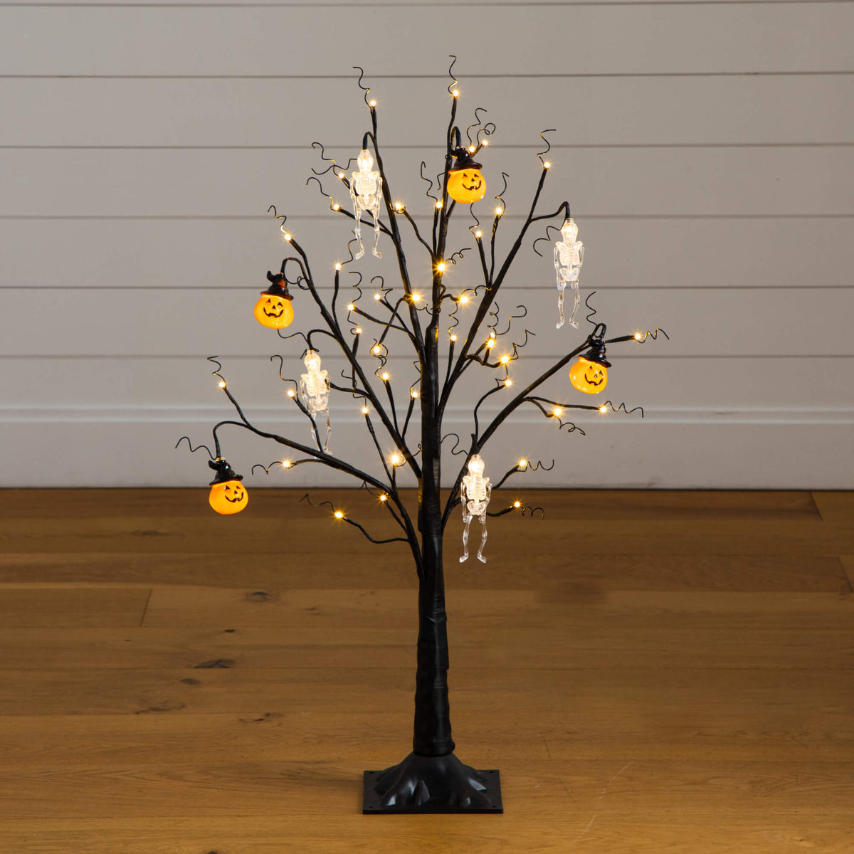 a tree with lights on it
