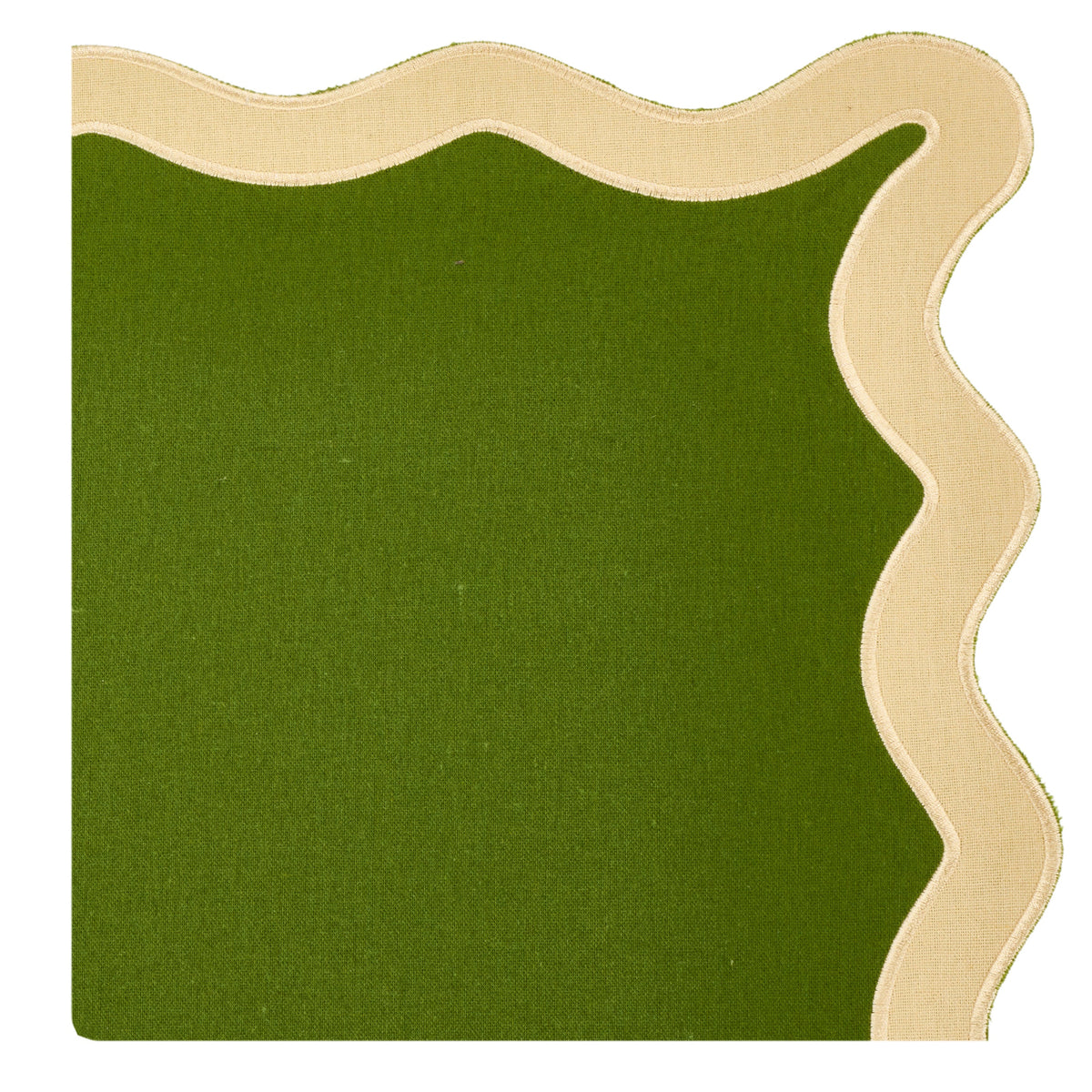 Hampton Moss Green & Tan Trim Placemat & Napkin