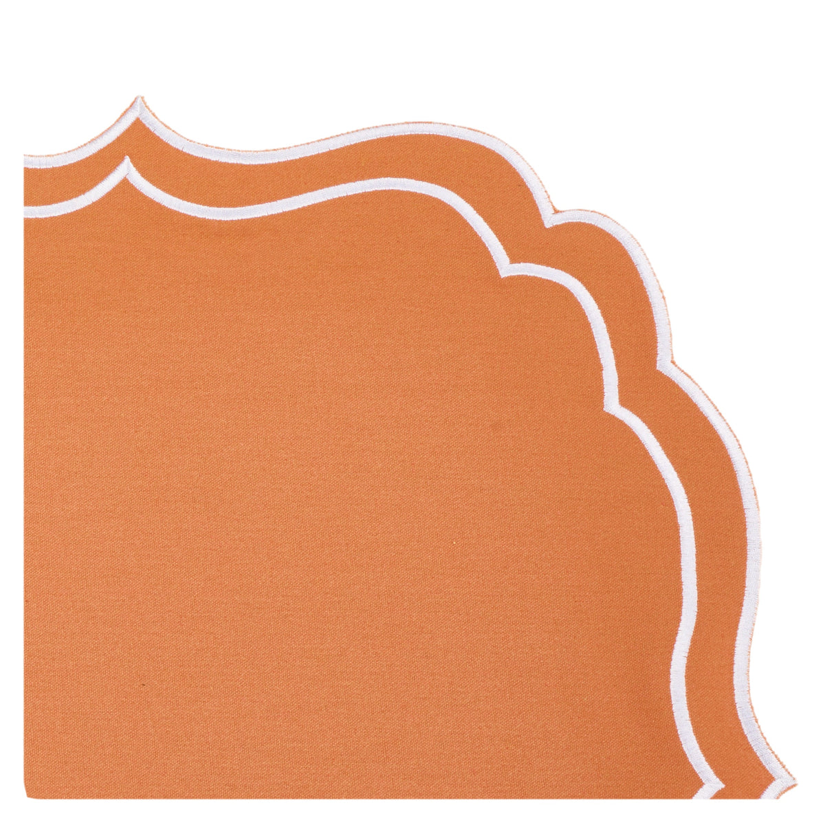 Newport Orange & White Placemat & Napkin