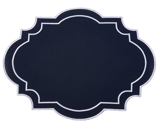 a black and white rug